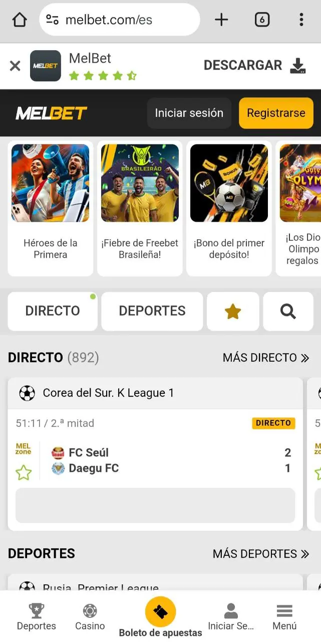 descargar app Android desde la web móvil oficial